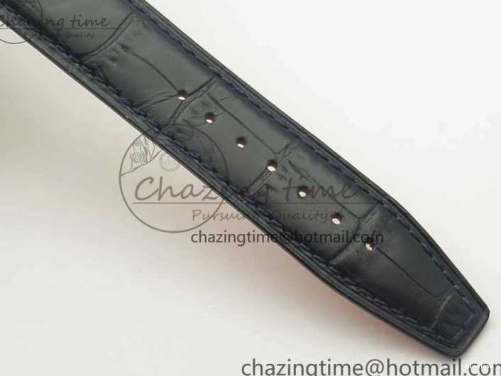 MIROTIME 0402 Refined Portofino Automatic SS MKF 1:1 Best Edition Blue Dial On Blue Leather Strap MIYOTA 9015 V 7201